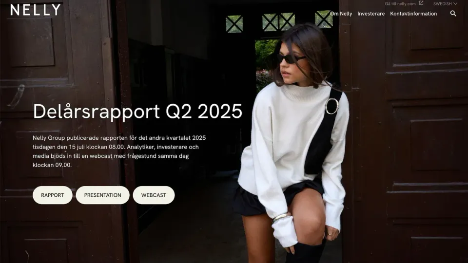 Nelly Group AB IR Website